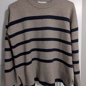 Staccato Taupe Ribbed Knit Top